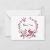 Zwei Kardinal Danke Karte (Vorderseite)