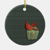 Zwei Kardinäle Keramik Ornament (Vorne)