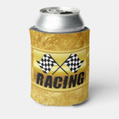 Zwei karierte Rennfahnen für den Wettbewerb gewinn Dosenkühler (Kanne Rückseite)