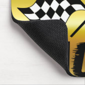 Zwei karierte Rennfahnen für den Wettbewerb gewinn Mousepad (Ecke)