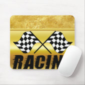 Zwei karierte Rennfahnen für den Wettbewerb gewinn Mousepad (Mit Mouse)