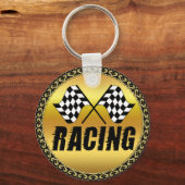 Zwei karierte Rennfahnen für den Wettbewerb gewinn Schlüsselanhänger (Vorderseite)
