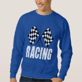 Zwei karierte Rennflaggen für den Wettbewerb 5 Sweatshirt (Vorderseite)