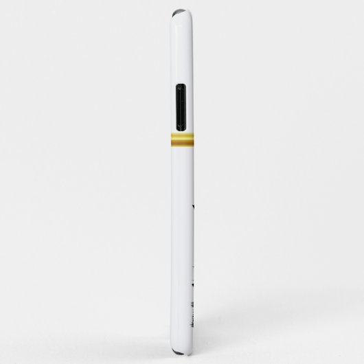 Zwei karierte Rennflags Goldfolie Streifen 11 Case-Mate iPhone Hülle (Hinten/Rechts)