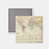 Zwei Karten der Welt Magnet (Vorderseite/Rückseite)