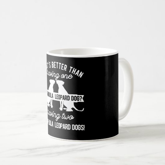 Zwei Katahoula Leopard Dog Kaffeetasse (VorderseiteRechts)