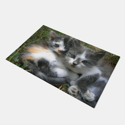 Zwei Kätzchen Fußmatte (Schrägansicht)