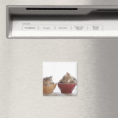 Zwei Kätzchen schlafen in Bowls Magnet (In Situ (Geschirrspüler))