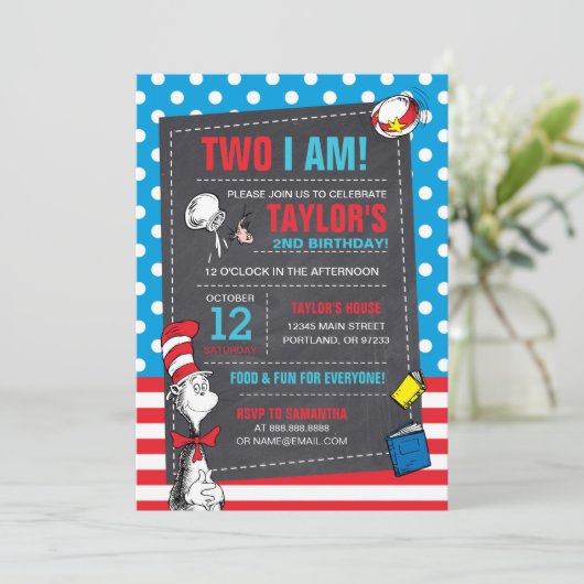 Zwei | Katze im Hutschloss Geburtstag Einladung (Stehend Vorderseite)