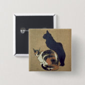 Zwei Katzen, 1894 Button (Vorne & Hinten)