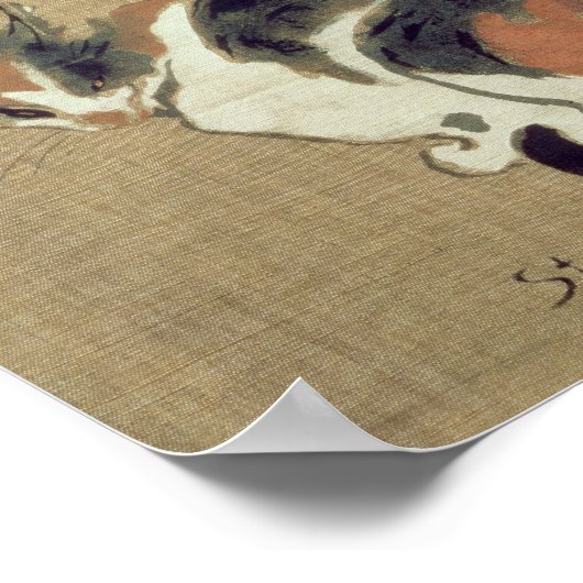 Zwei Katzen, 1894 Poster (Ecke)