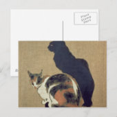Zwei Katzen, 1894 Postkarte (Vorne/Hinten)