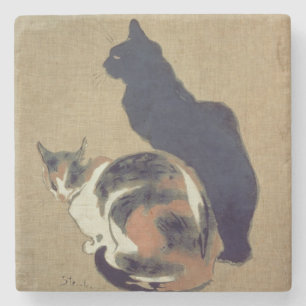 Zwei Katzen, 1894 Steinuntersetzer