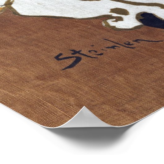 Zwei Katzen, Alexandre Steinlen Poster (Ecke)