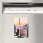 Zwei Katzen auf einem Pariser Dach Magnet (In Situ (Geschirrspüler))