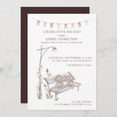 Zwei Katzen auf einer Hochzeitsnacht Ankündigung (Vorne/Hinten)