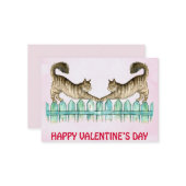 Zwei Katzen auf einer Valentinerkarte Mitteilungskarte (Vorderseite/Rückseite Beispiel)