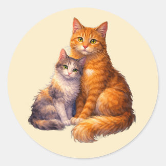Zwei Katzen Aufkleber