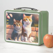 Zwei Katzen aus Metall Lunchbox (Beispiel)