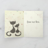Zwei Katzen benutzerdefinierte Valentintagskarte Feiertagskarte (Innenseite)