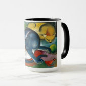 Zwei Katzen, blau und gelb (1912) von Franz Marc Tasse (VorderseiteRechts)