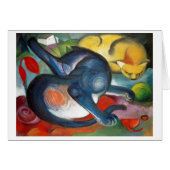 Zwei Katzen, blau und gelb, Franz Marc (Vorderseite (Horizontal))