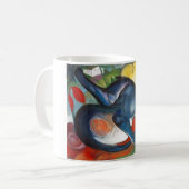 Zwei Katzen, blau und gelb, Franz Marc Kaffeetasse (Vorderseite Links)