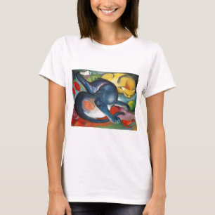 Zwei Katzen, blau und gelb, Franz Marc T-Shirt