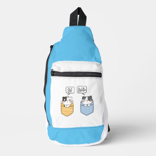 zwei Katzen Crossbody Bag (Vorderseite)