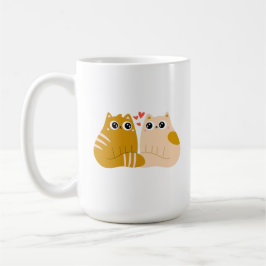 Zwei Katzen, die sich lieben. Kaffeetasse