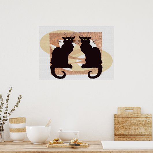 Zwei Katzen drucken Poster (Küche)