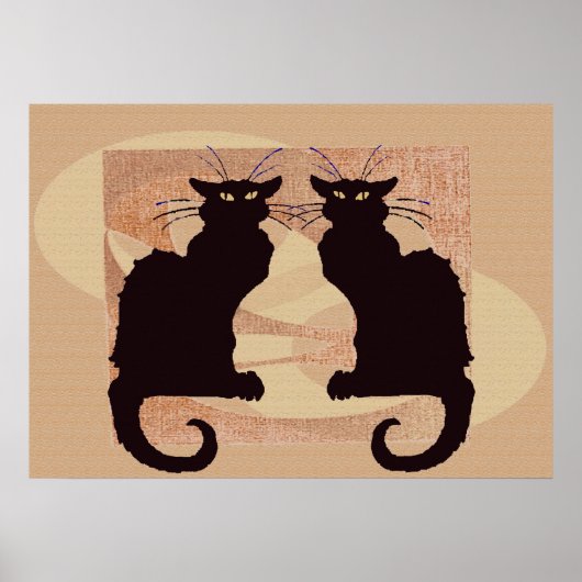 Zwei Katzen drucken Poster (Vorne)