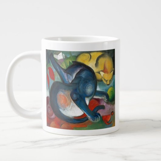 Zwei Katzen, Franz Marc 1912 Jumbo-Tasse (Links)