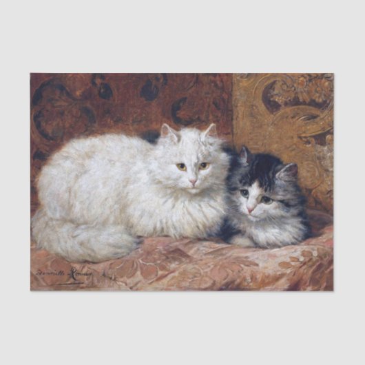 Zwei Katzen ・ Henriette Ronner-Knip (1821-1909) Seidenpapier (Vorderseite)