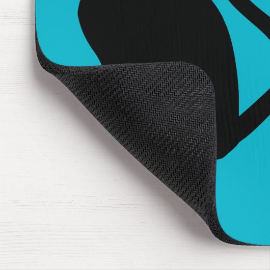 Zwei Katzen Herz Silhouette Mousepad (Ecke)