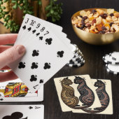 Zwei Katzen im lebendigen künstlerischen Design Spielkarten (In Situ)