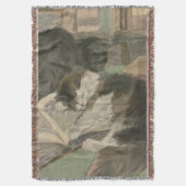 Zwei Katzen in der Bibliotheks-Wurfsdecke Decke (Vorderseite Vertikal)