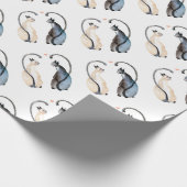 Zwei Katzen in der Liebe Geschenkpapier (Ecke)