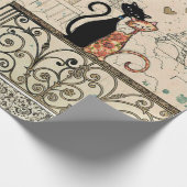 Zwei Katzen in der Liebe Geschenkpapier (Ecke)