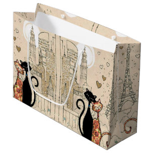 Zwei Katzen in der Liebe Große Geschenktüte