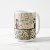 Zwei Katzen in der Liebe Kaffeetasse (VorderseiteRechts)