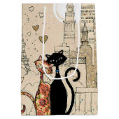 Zwei Katzen in der Liebe Mittlere Geschenktüte (Rückseite)