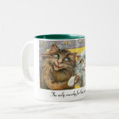 Zwei Katzen in der Liebe Zweifarbige Tasse (Vorderseite Links)