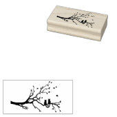 Zwei Katzen in der Silhouette Liebe Gummistempel (Stempel)