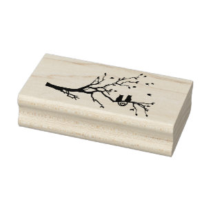 Zwei Katzen in der Silhouette Liebe Gummistempel