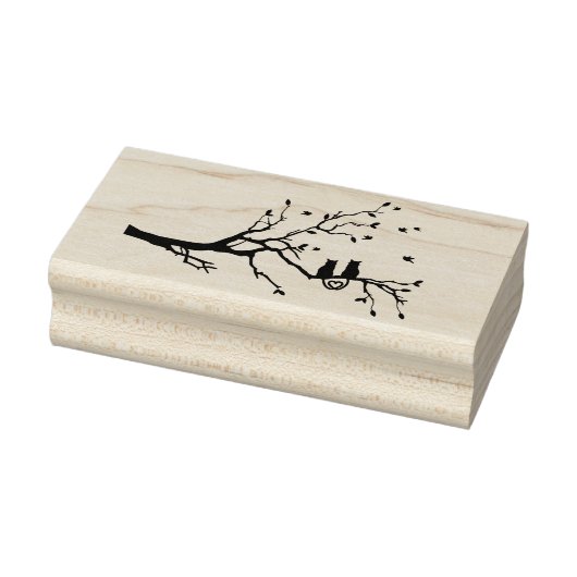 Zwei Katzen in der Silhouette Liebe Gummistempel (Stempel)