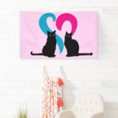 Zwei Katzen in Liebe Banner (Insitu)