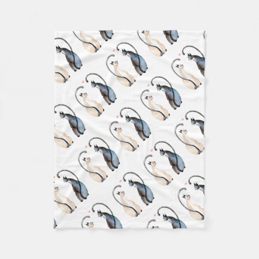 Zwei Katzen in Liebe Fleecedecke (Vorderseite)