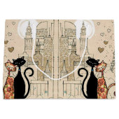 Zwei Katzen in Liebe Große Geschenktüte (Vorderseite)