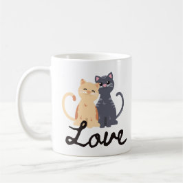 Zwei Katzen in Liebe Kaffeetasse